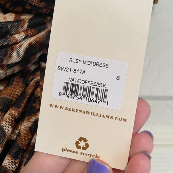 S by Serena Williams Leopard Cheetah Dress Size Small - Picture 6 of 9